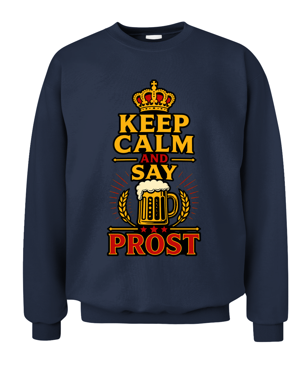 Keep Calm And Say Prost — Sweatshirt in Navy
