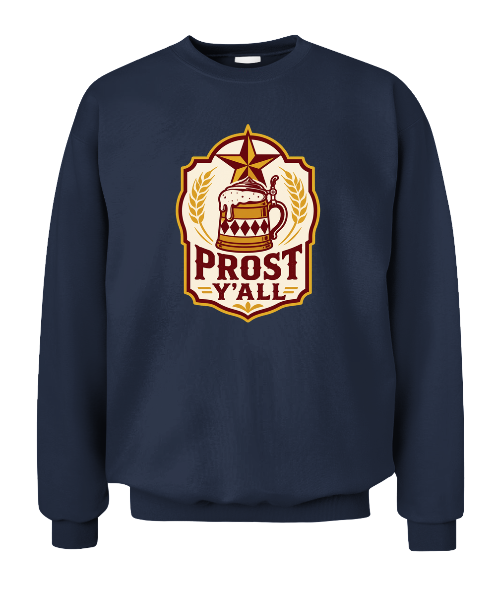 Prost Y'all — Sweatshirt in Navy
