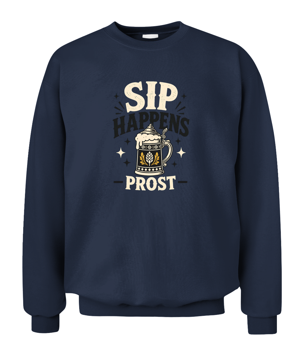 Sip Happens — Prost — Sweatshirt in Navy