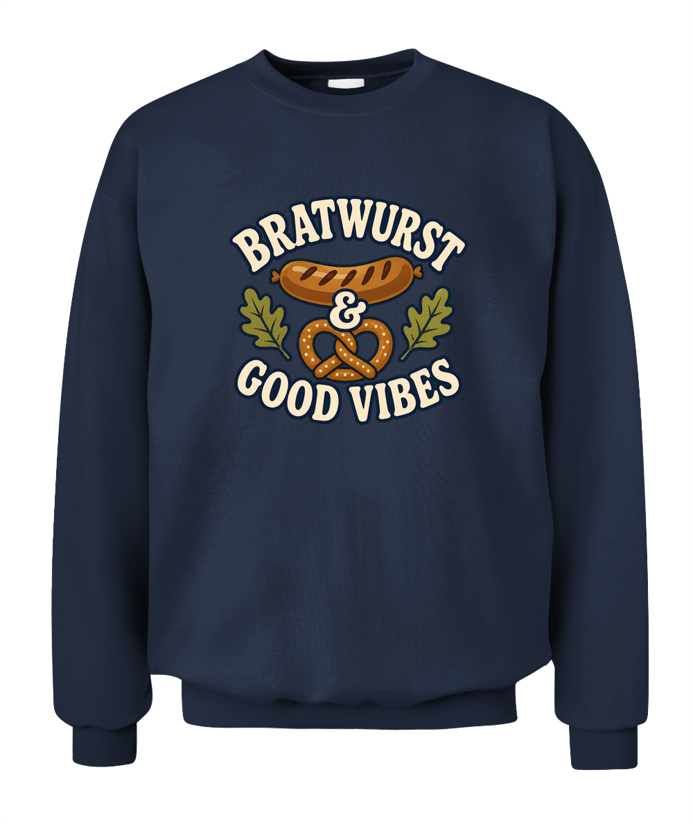 Bratwurst & Good Vibes — Sweatshirt in Navy