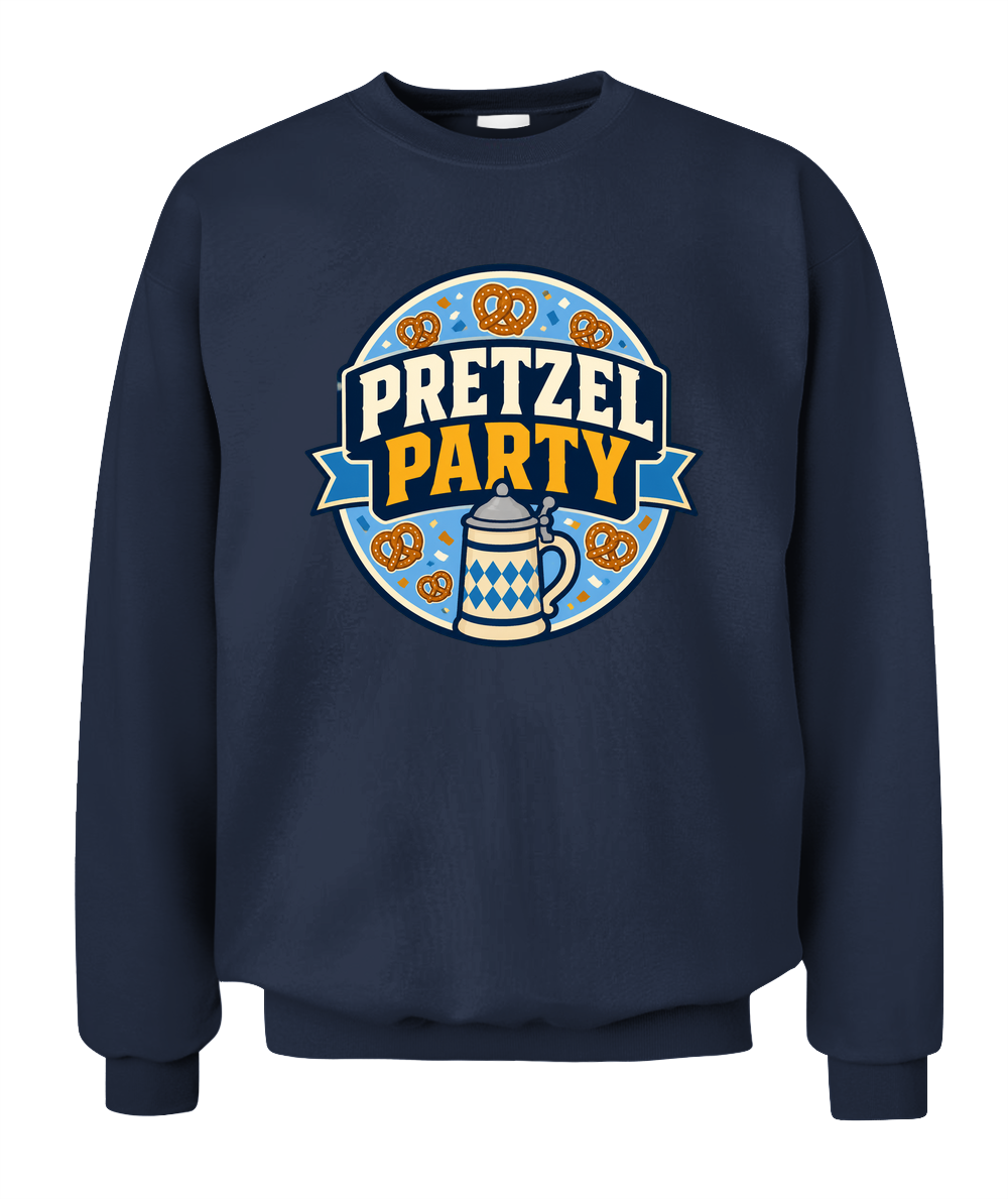 Pretzel Party — Sweatshirt in Navy