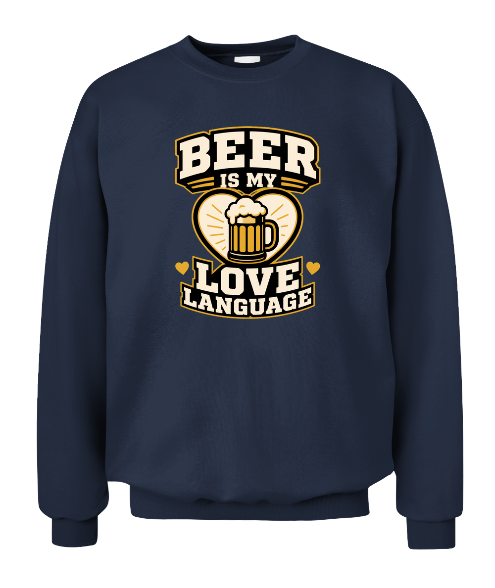 Beer Is My Love Language — Sweatshirt in Navy