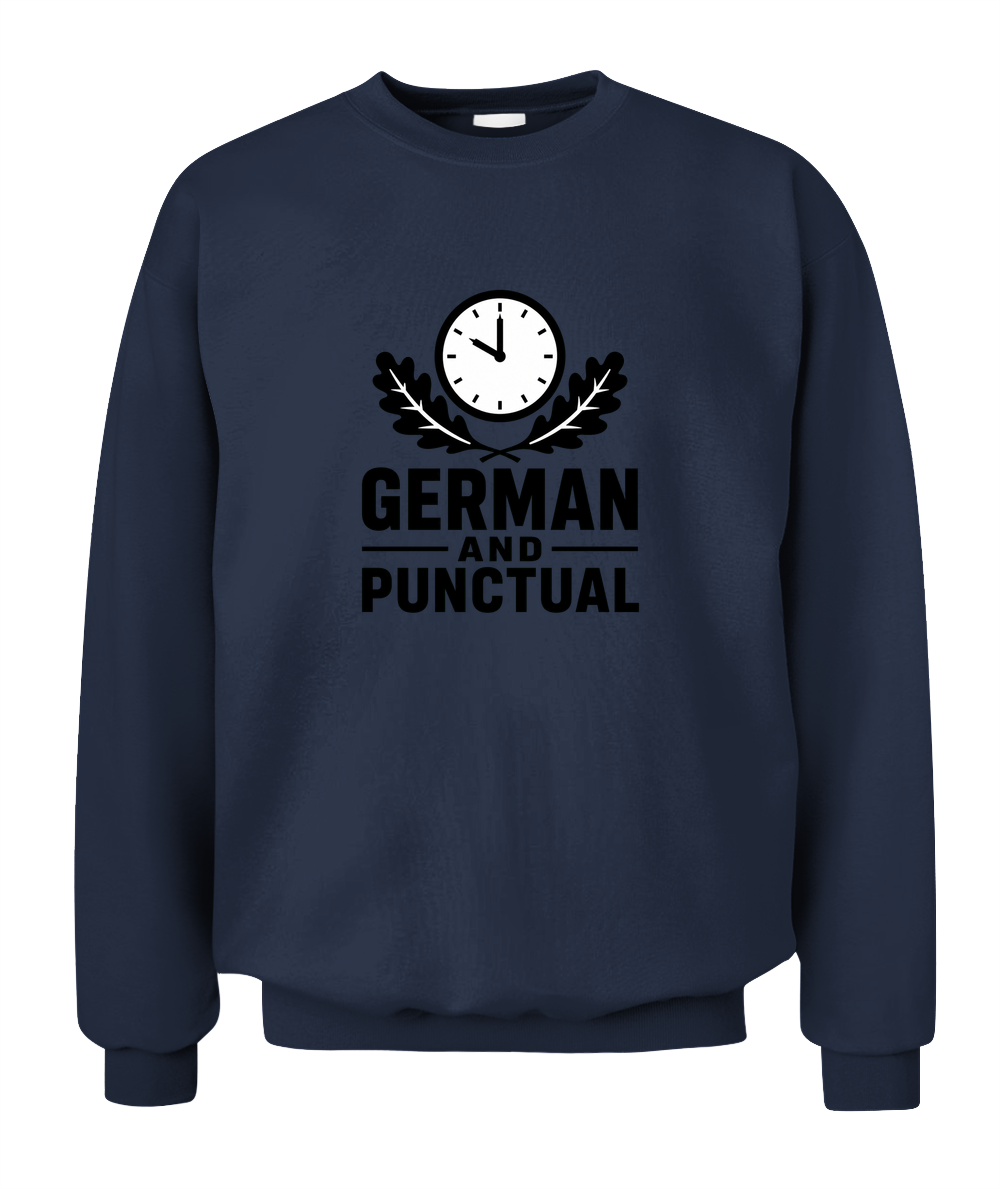 German And Punctual — Sweatshirt in Navy