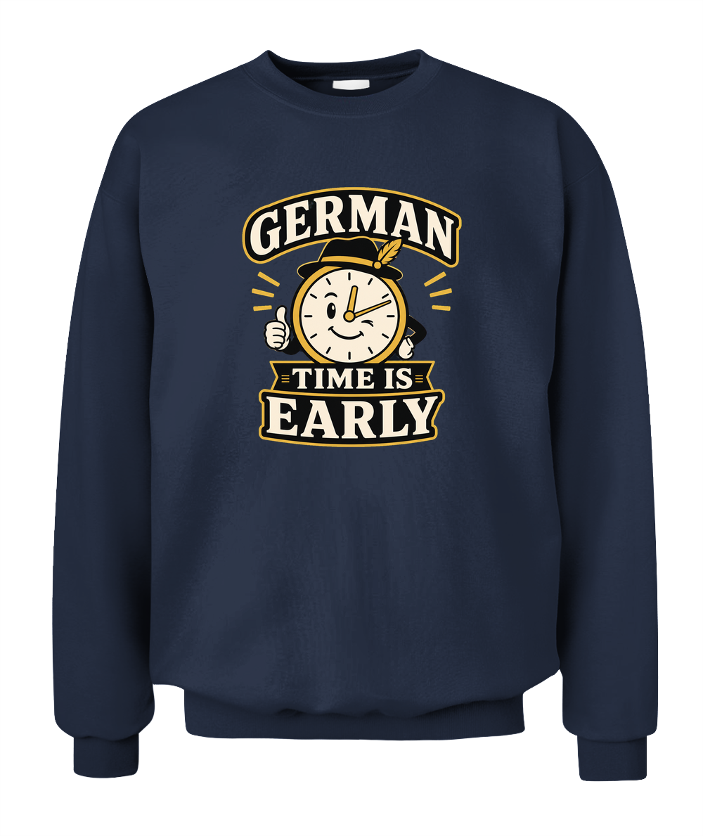 German Time Is Early — Sweatshirt in Navy
