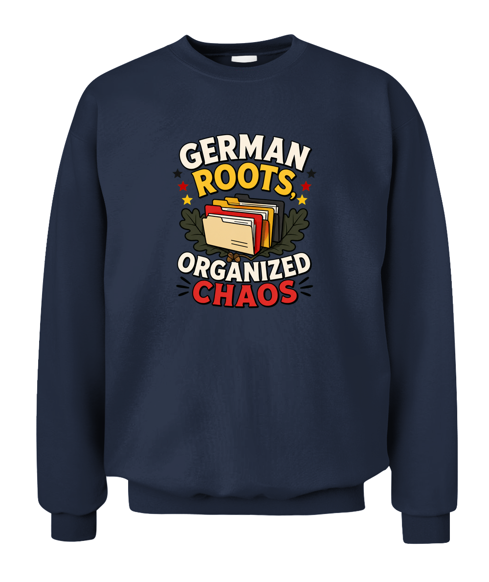 German Roots, Organized Chaos — Sweatshirt in Navy