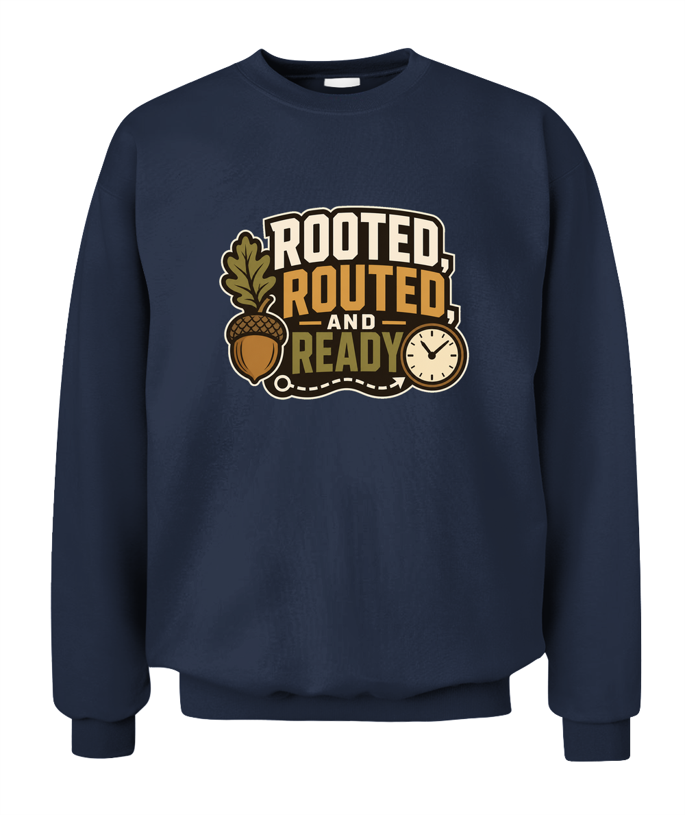 Rooted, Routed, And Ready — Sweatshirt in Navy