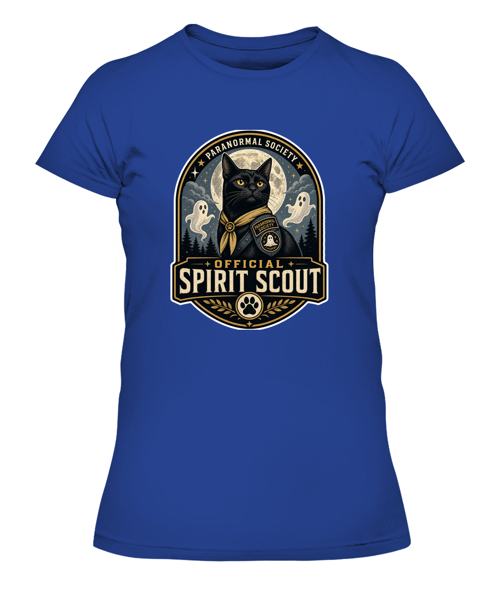 Official Spirit Scout Ladies T-Shirt | Black Cat Lover Gift