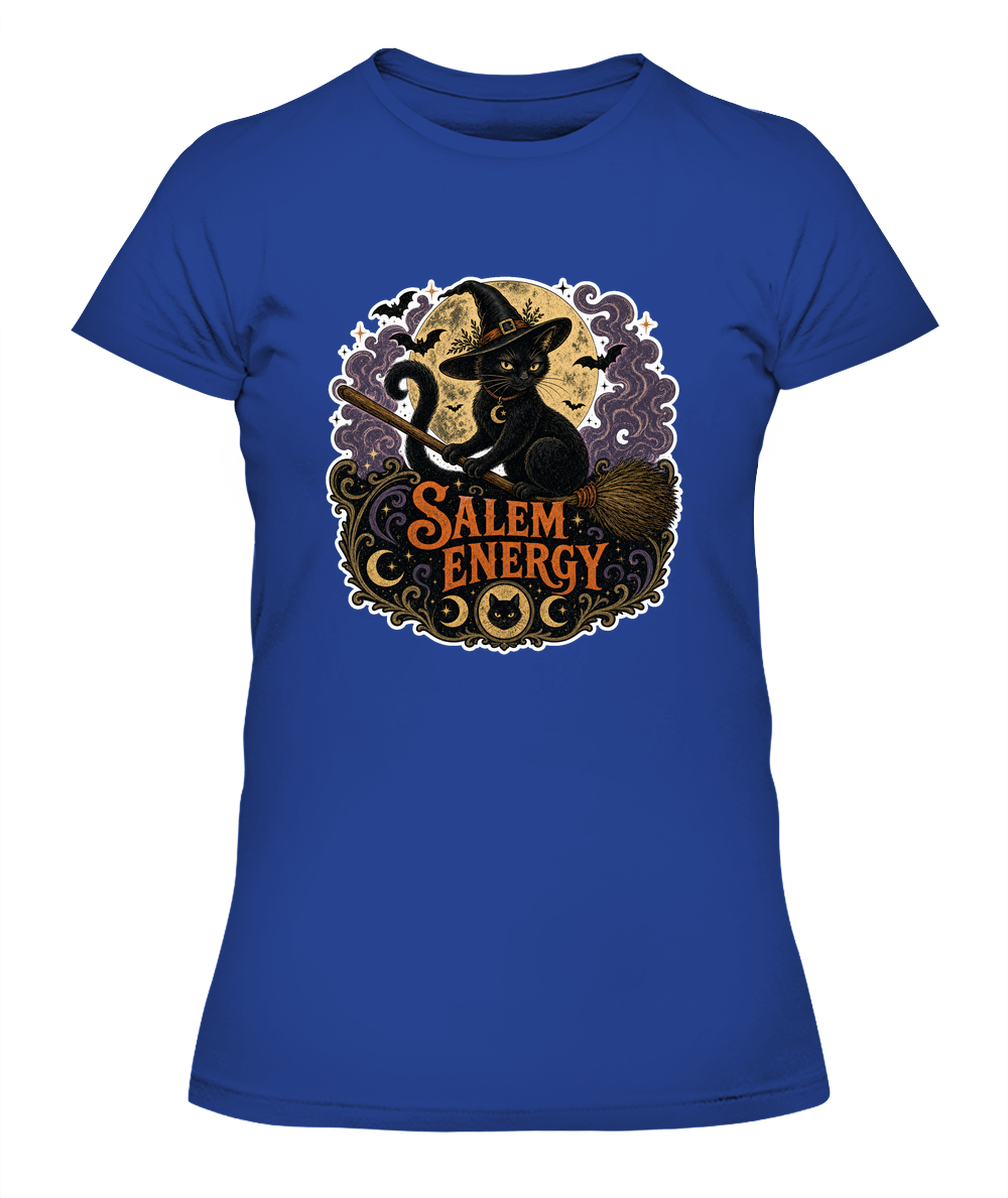 Salem Energy Ladies T-Shirt | Black Cat Lover Gift