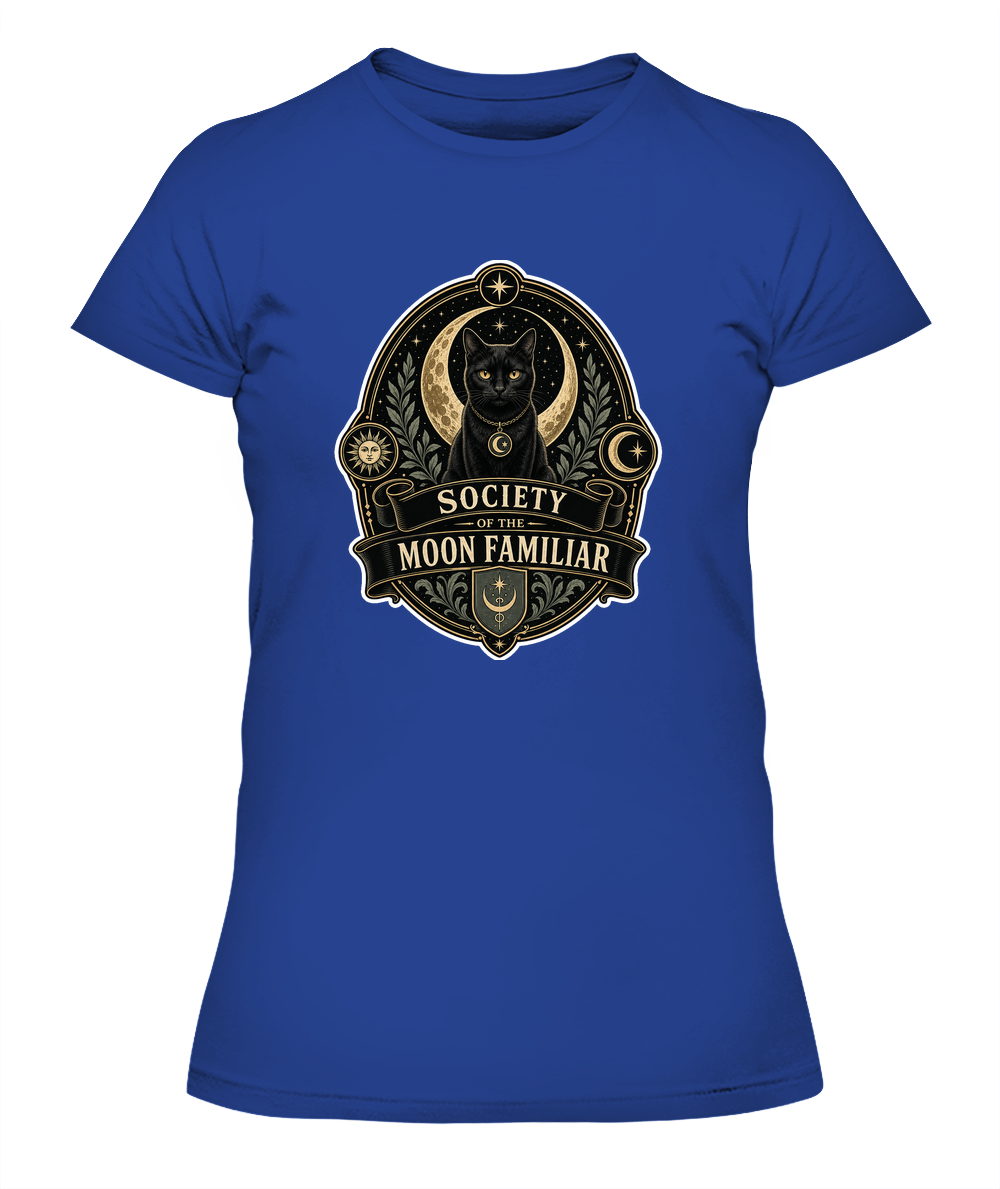 Society of the Moon Familiar Ladies T-Shirt | Black Cat Lover Gift