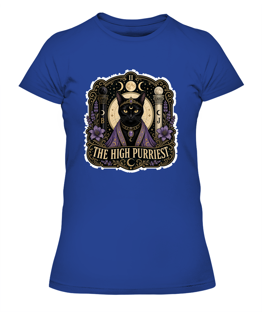 The High Purriest Ladies T-Shirt | Black Cat Lover Gift