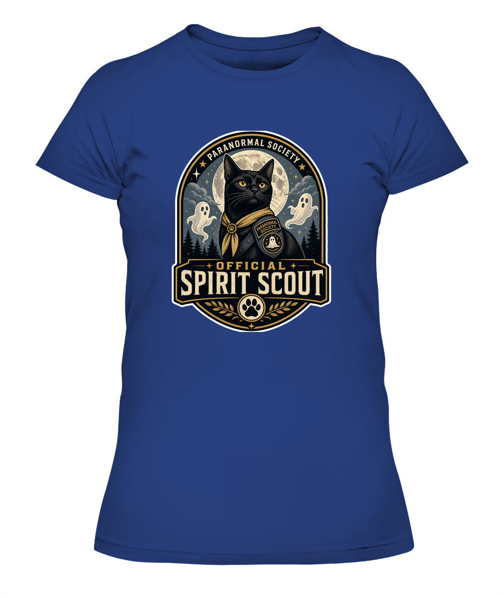 Official Spirit Scout Ladies T-Shirt | Black Cat Lover Gift