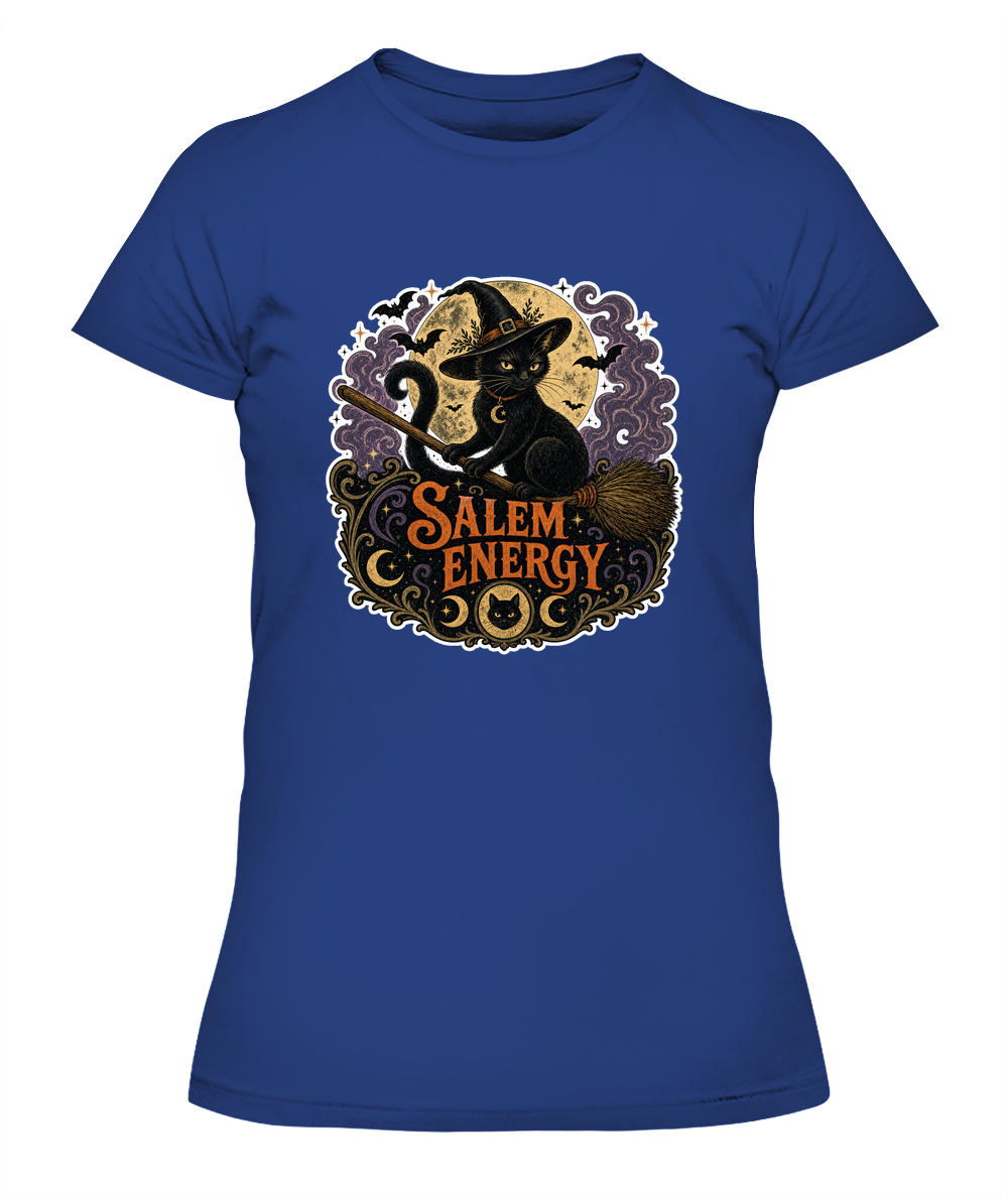 Salem Energy Ladies T-Shirt | Black Cat Lover Gift