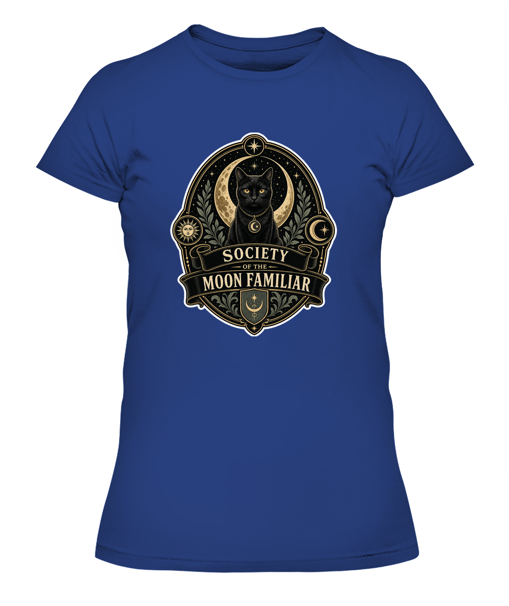 Society of the Moon Familiar Ladies T-Shirt | Black Cat Lover Gift