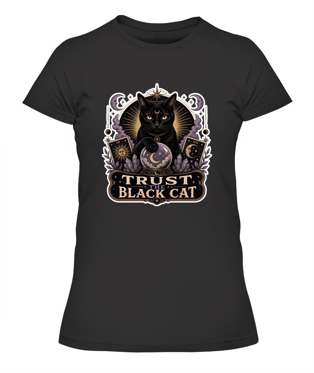 Trust the Black Cat Ladies T-Shirt | Black Cat Lover Gift