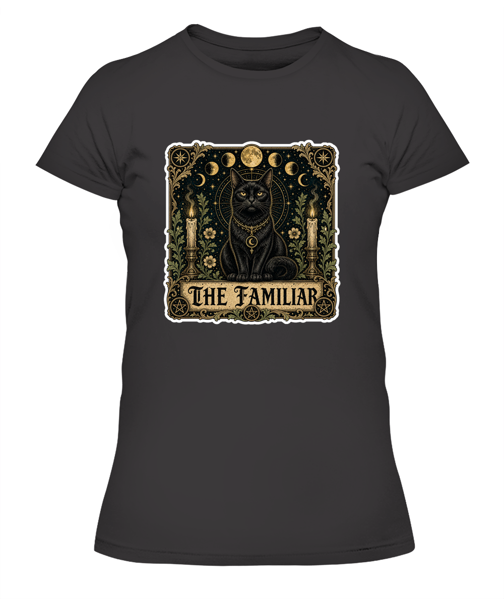 The Familiar Ladies T-Shirt | Black Cat Lover Gift