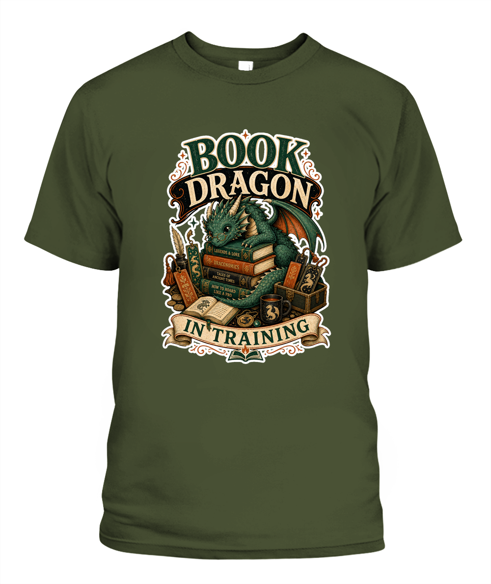 Book Dragon in Training Book Lover T-Shirt | Reading Gift