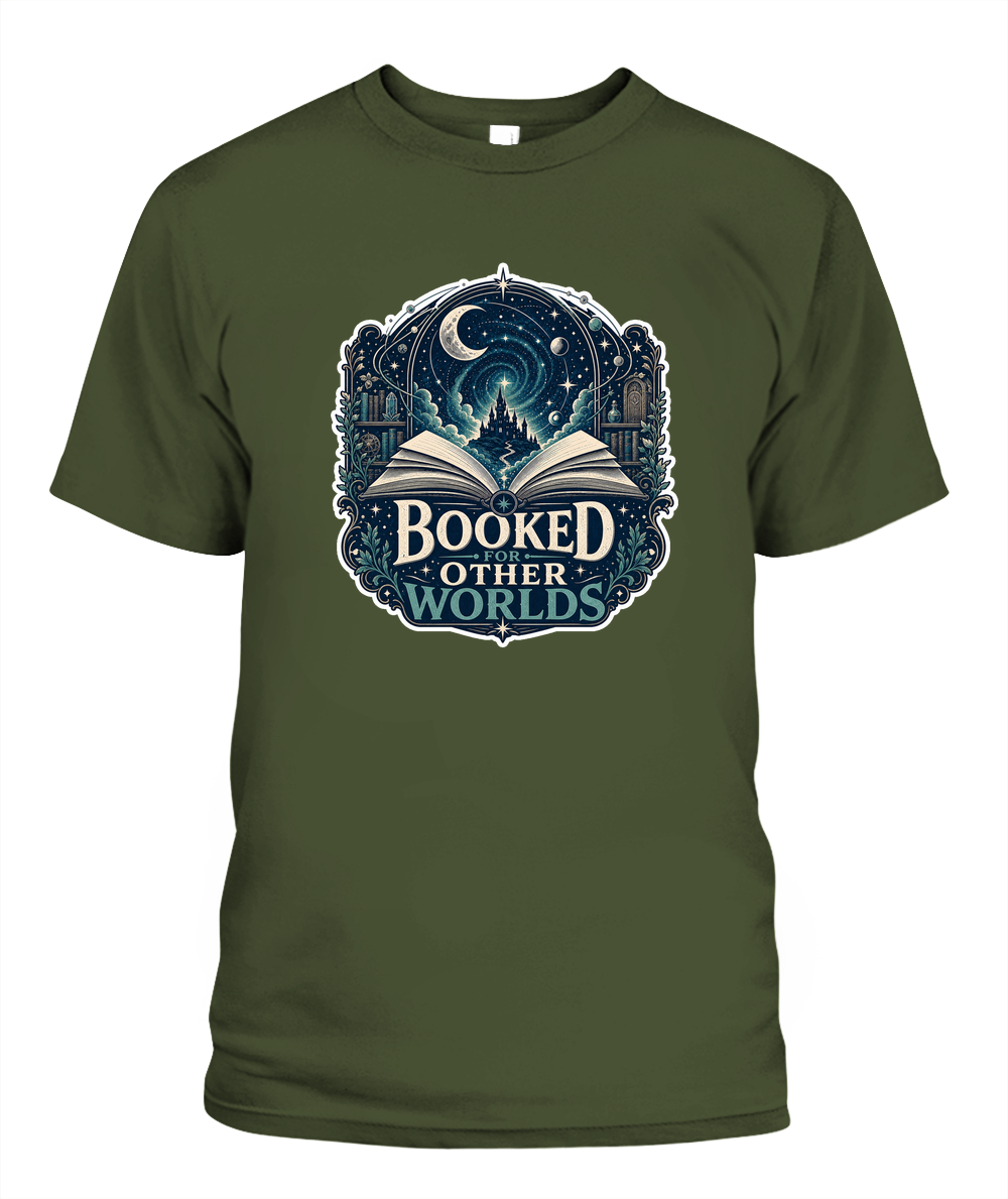 Booked for Other Worlds Book Lover T-Shirt | Reading Gift