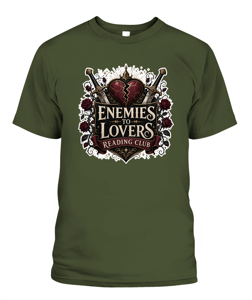 Enemies to Lovers Reading Club Book Lover T-Shirt | Reading Gift