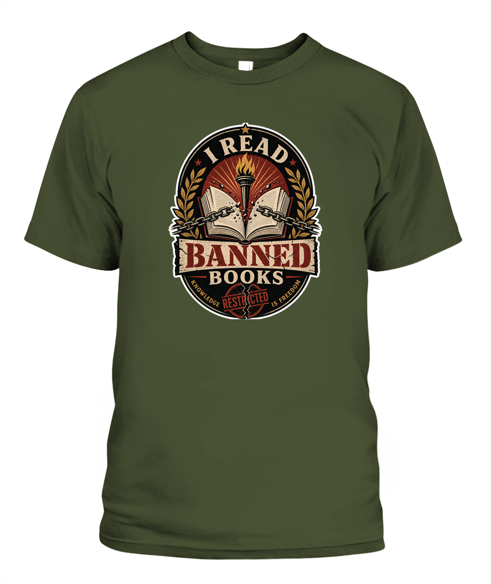 I Read Banned Books Book Lover T-Shirt | Reading Gift
