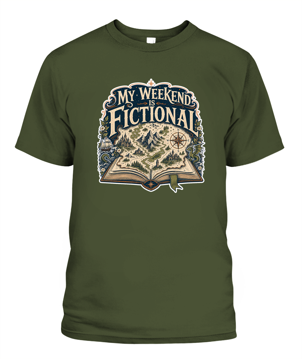 My Weekend is Fictional Book Lover T-Shirt | Reading Gift
