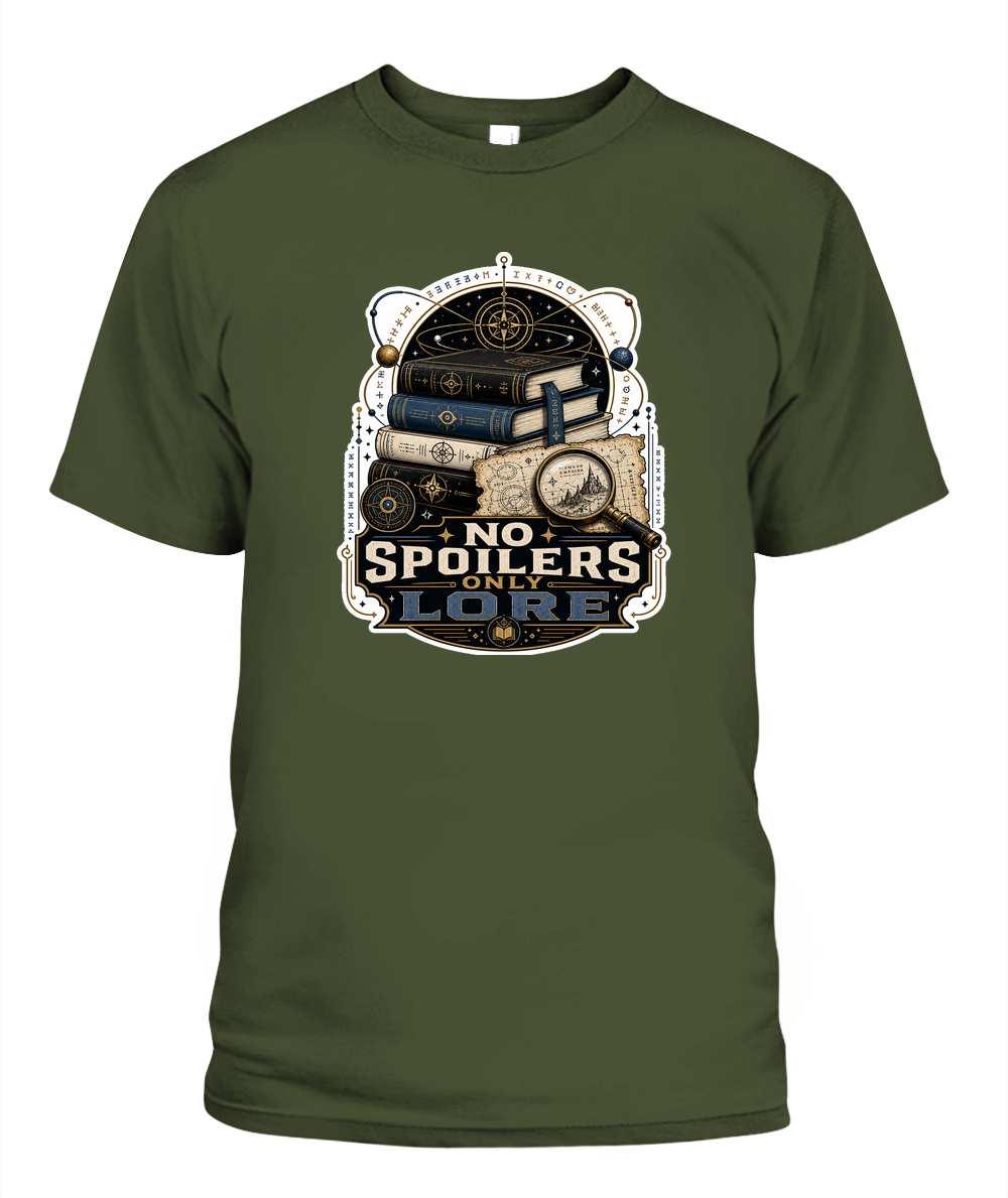 No Spoilers Only Lore Book Lover T-Shirt | Reading Gift