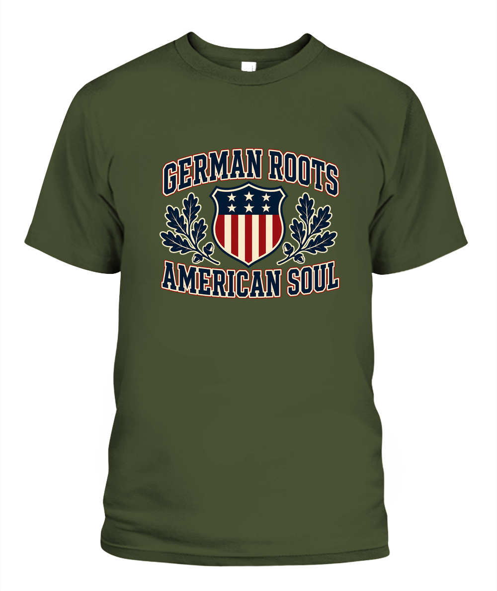 German Roots, American Soul — T-Shirt in Sage