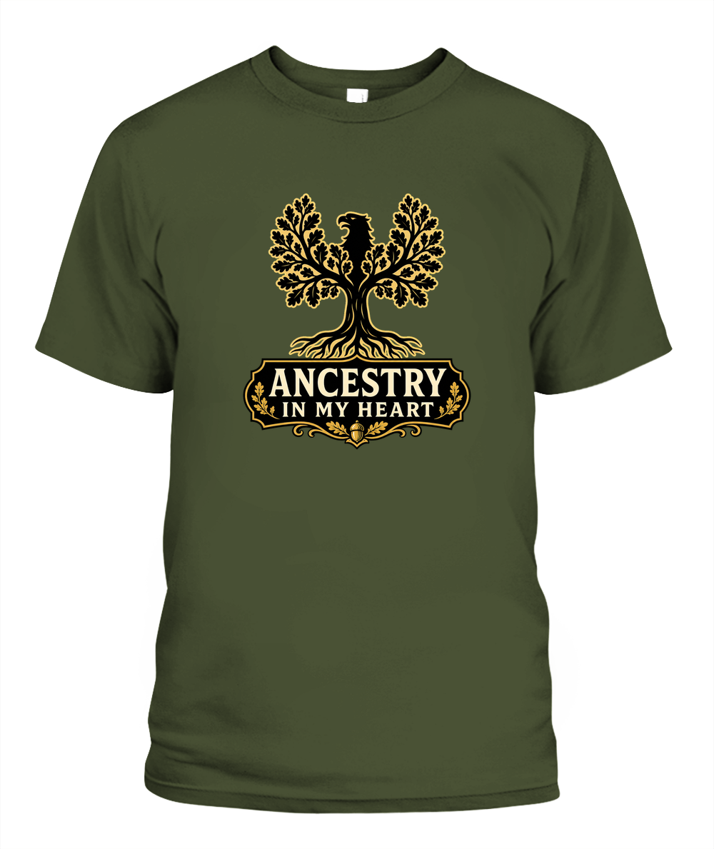 Ancestry In My Heart — T-Shirt in Sage