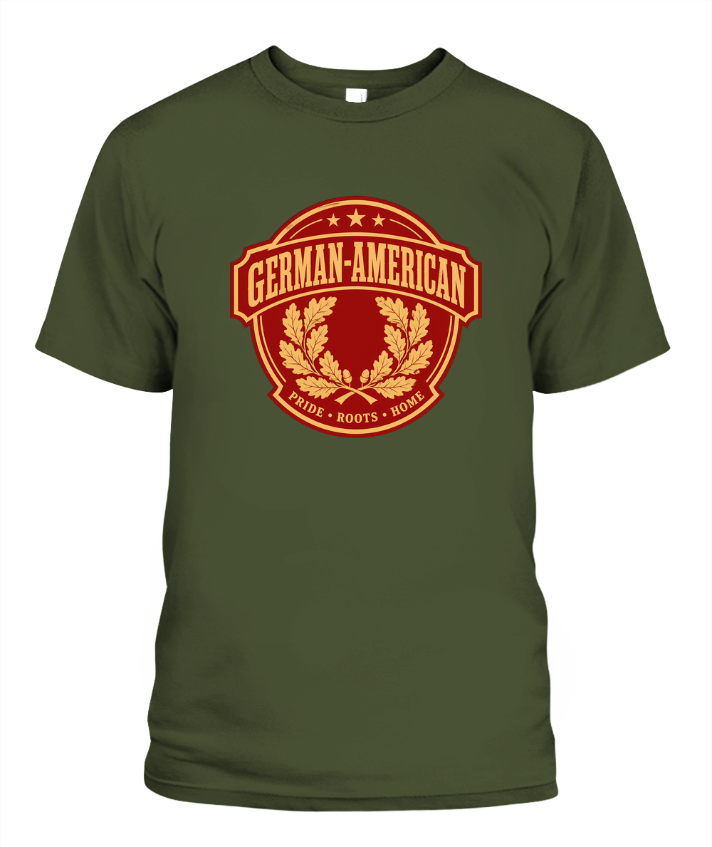 German-American Pride, Roots & Home — T-Shirt in Sage