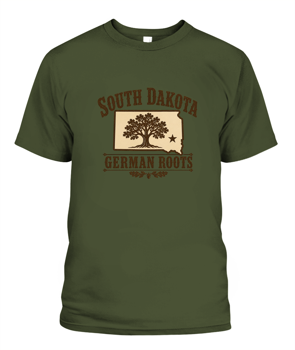 South Dakota German Roots — T-Shirt in Sage