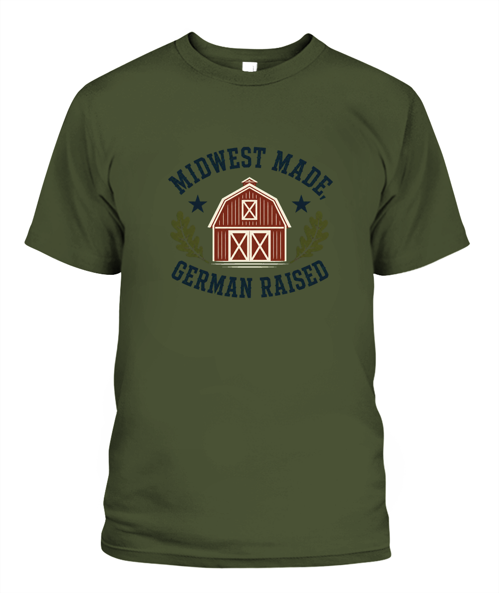 Midwest Made, German Raised — T-Shirt in Sage