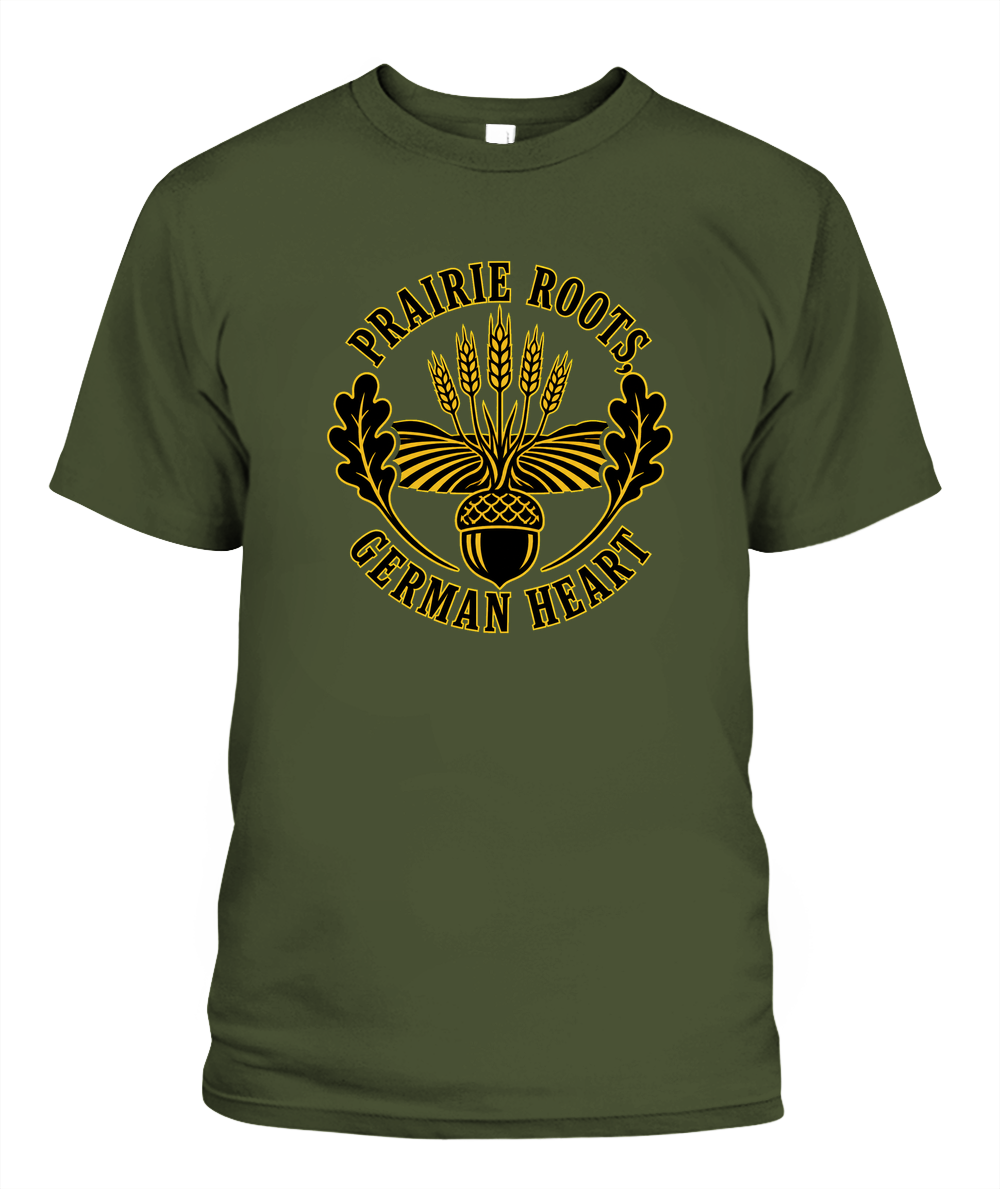 Prairie Roots, German Heart — T-Shirt in Sage