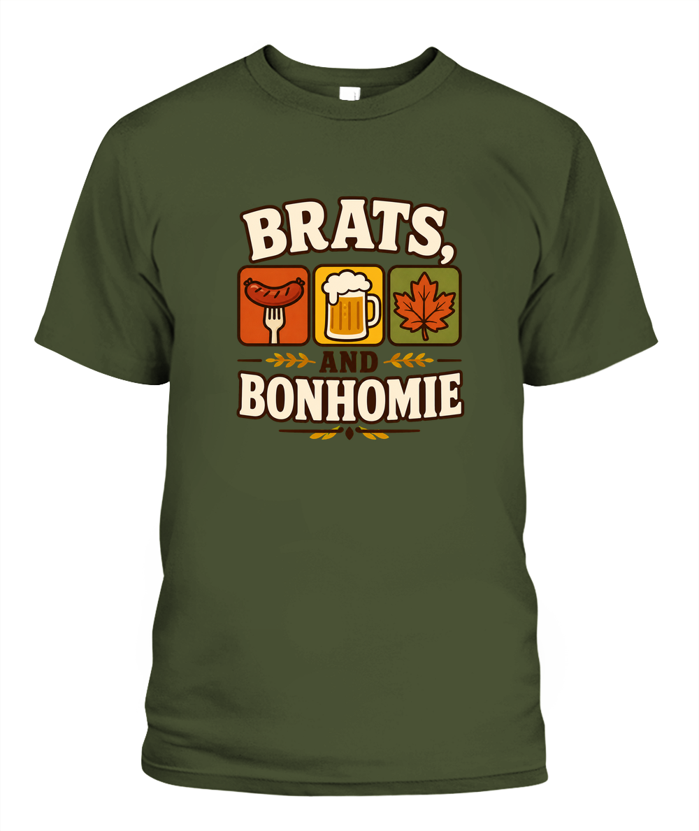 Brats And Bonhomie — T-Shirt in Sage