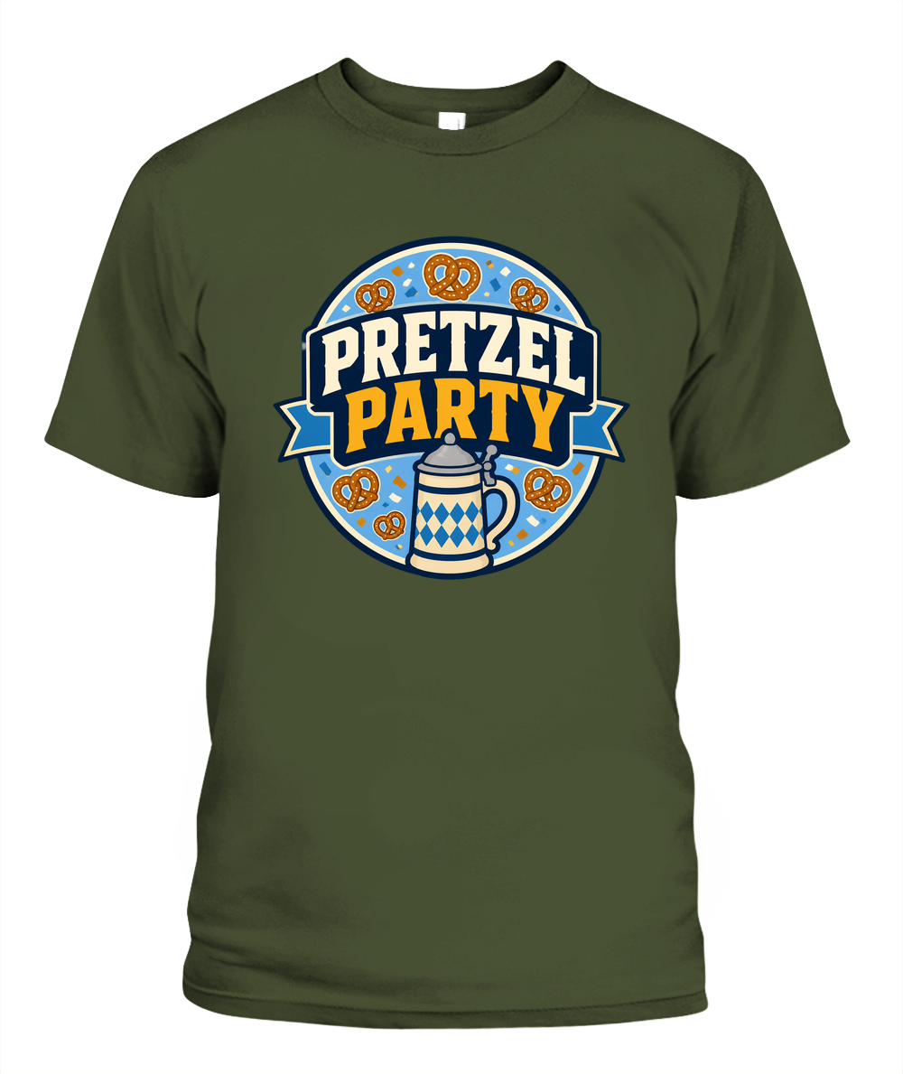 Pretzel Party — T-Shirt in Sage