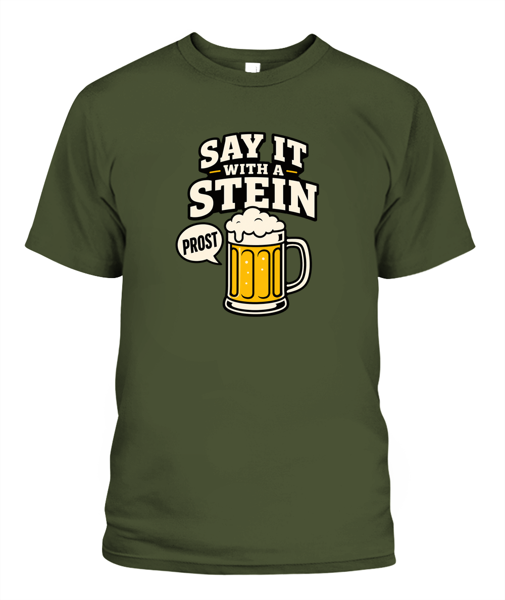 Say It With A Stein — T-Shirt in Sage