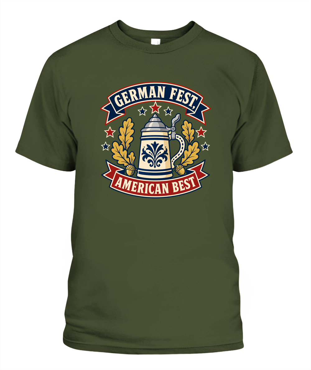German Fest, American Best — T-Shirt in Sage