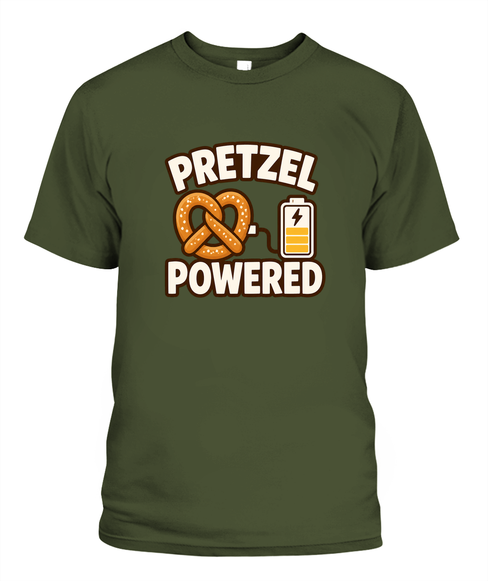 Pretzel Powered — T-Shirt in Sage