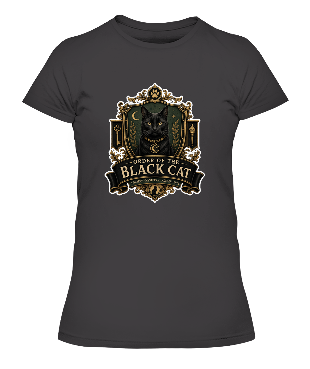 Order of the Black Cat Ladies T-Shirt | Black Cat Lover Gift