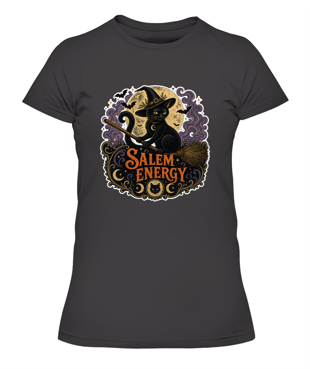 Salem Energy Ladies T-Shirt | Black Cat Lover Gift