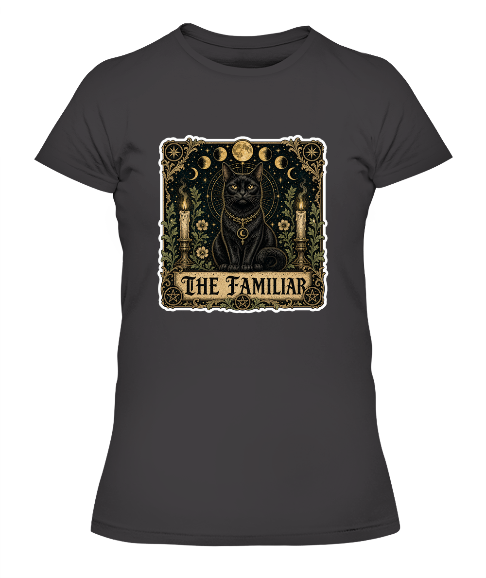 The Familiar Ladies T-Shirt | Black Cat Lover Gift