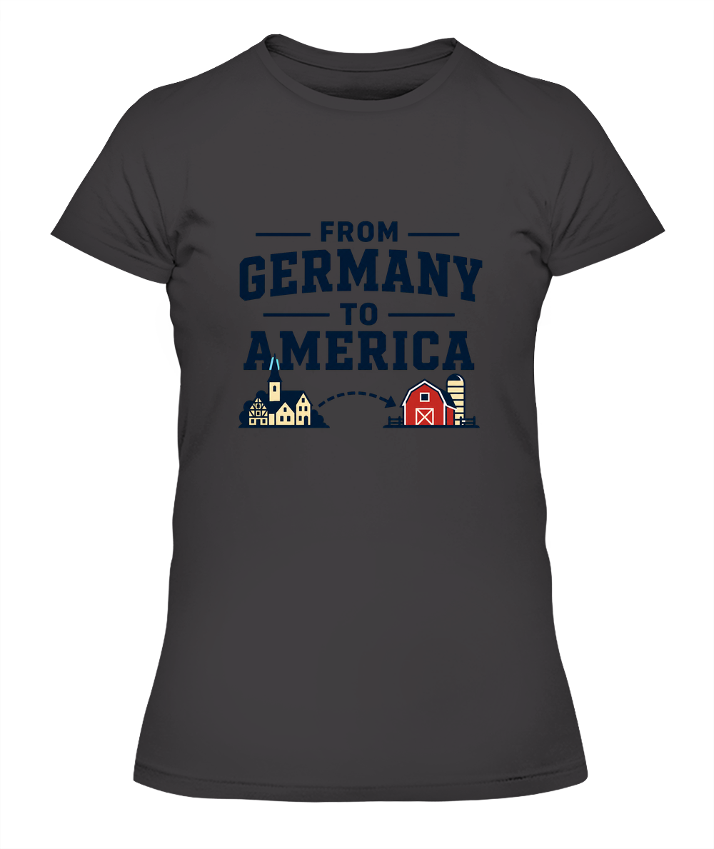 From Germany To America — Lady's T-Shirt in Heavy Metal
