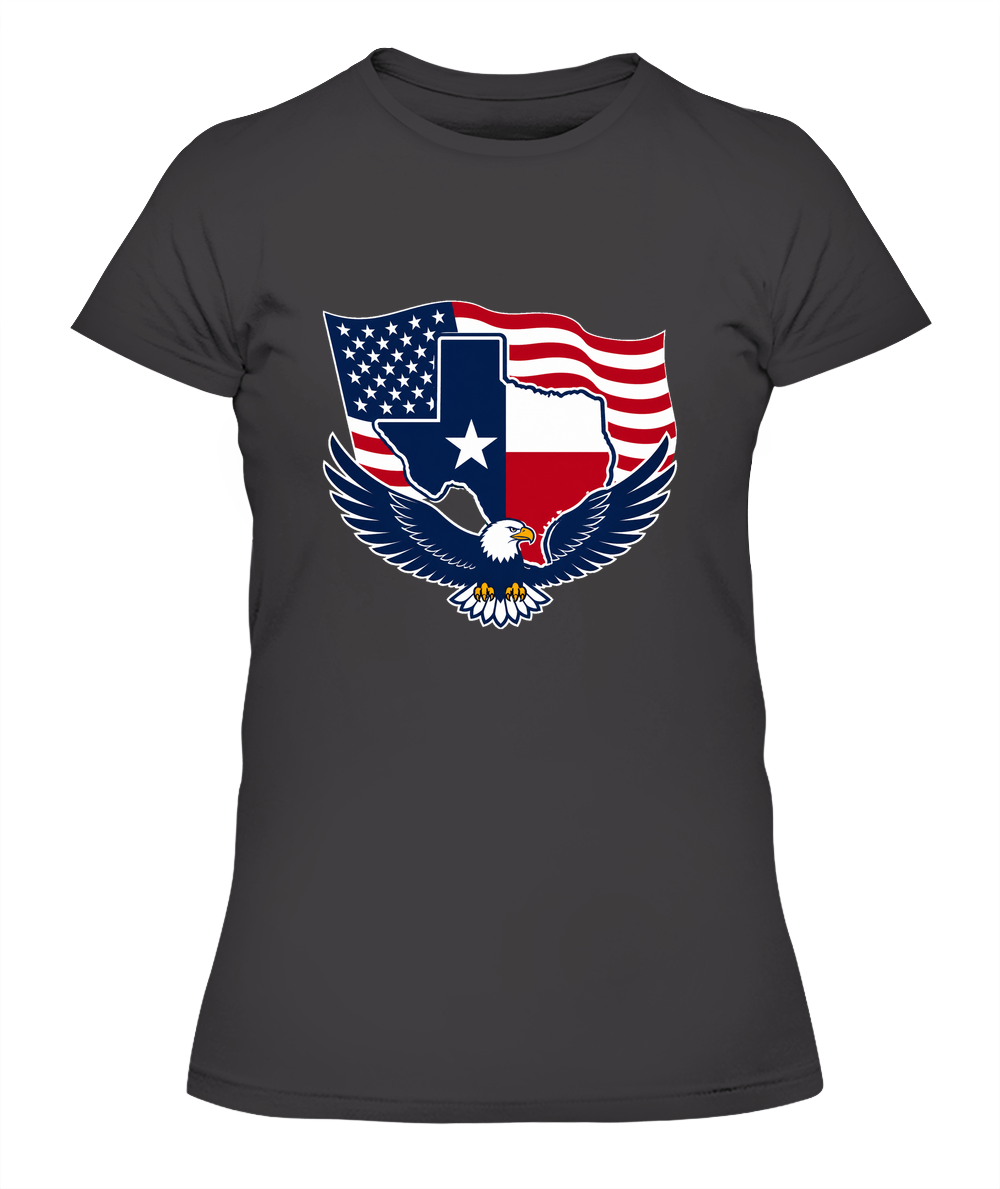 Texas German Roots — Lady's T-Shirt in Heavy Metal