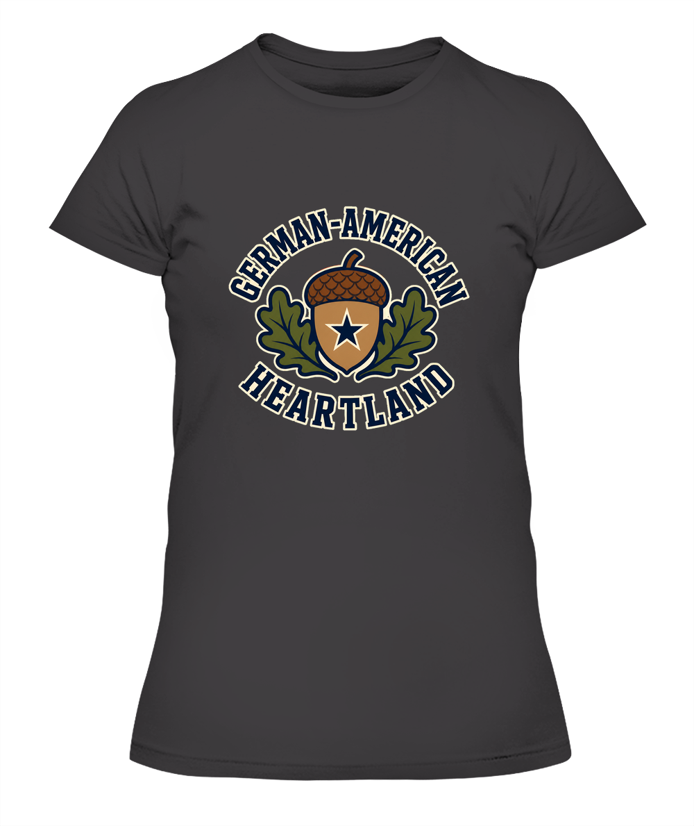 German-American Heartland — Lady's T-Shirt in Heavy Metal