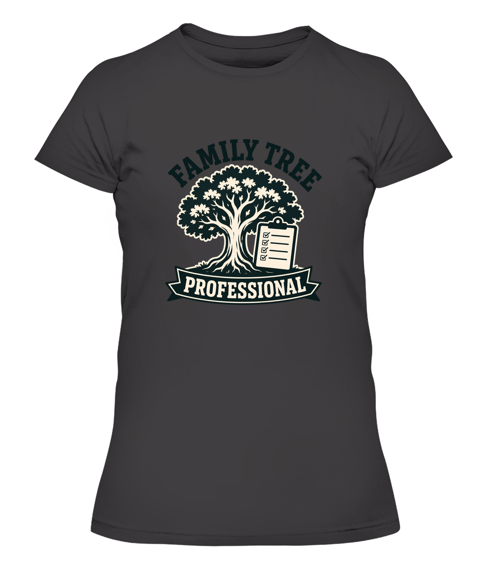 Family Tree Professional — Lady's T-Shirt in Heavy Metal