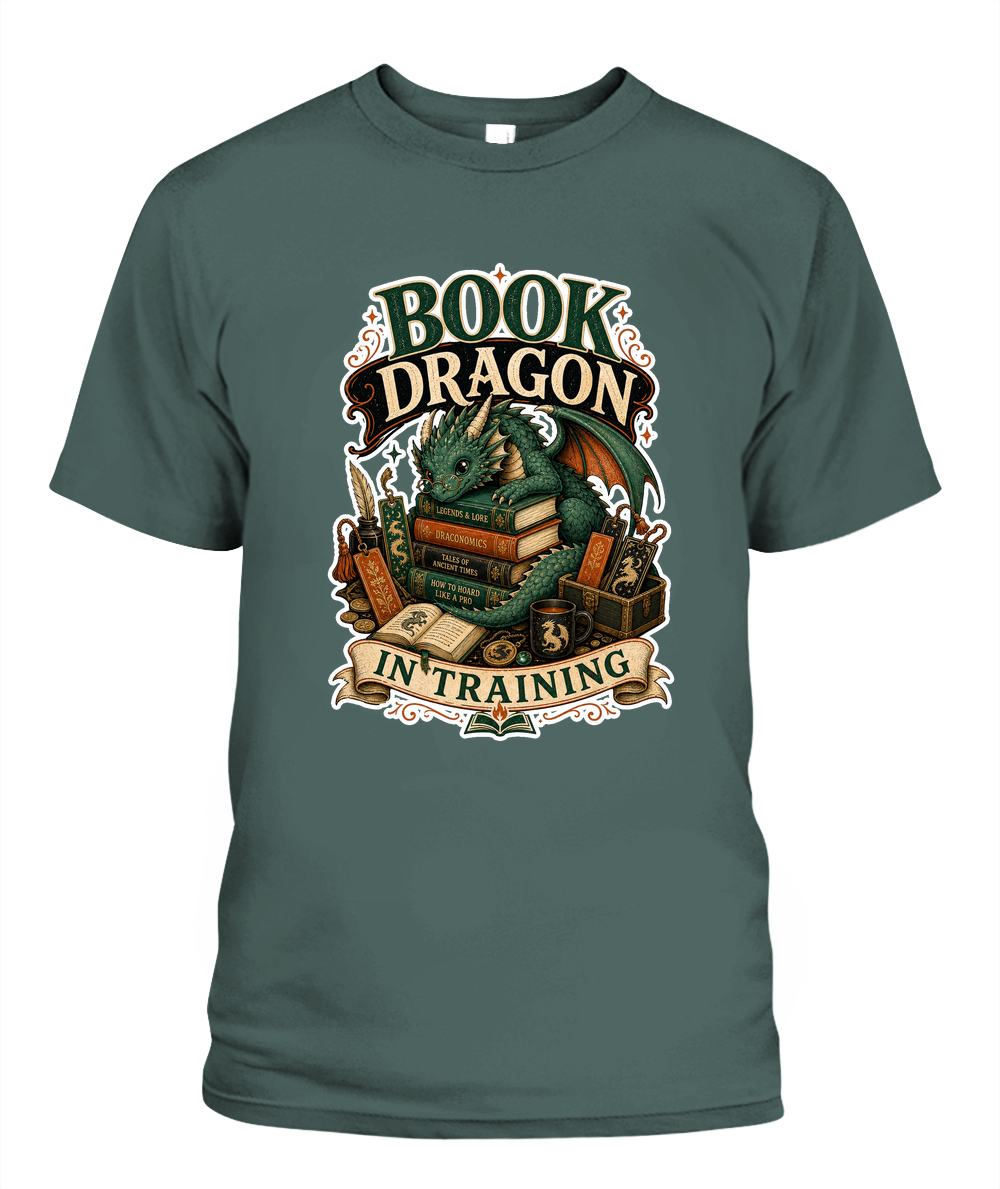 Book Dragon in Training Book Lover T-Shirt | Reading Gift