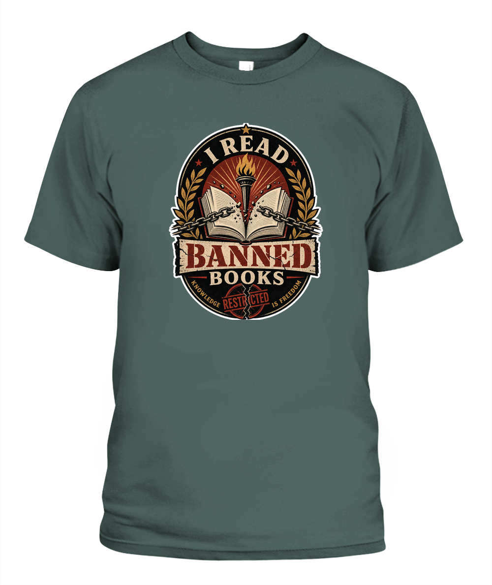 I Read Banned Books Book Lover T-Shirt | Reading Gift