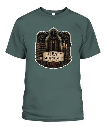 Library After Midnight Club Book Lover T-Shirt | Reading Gift