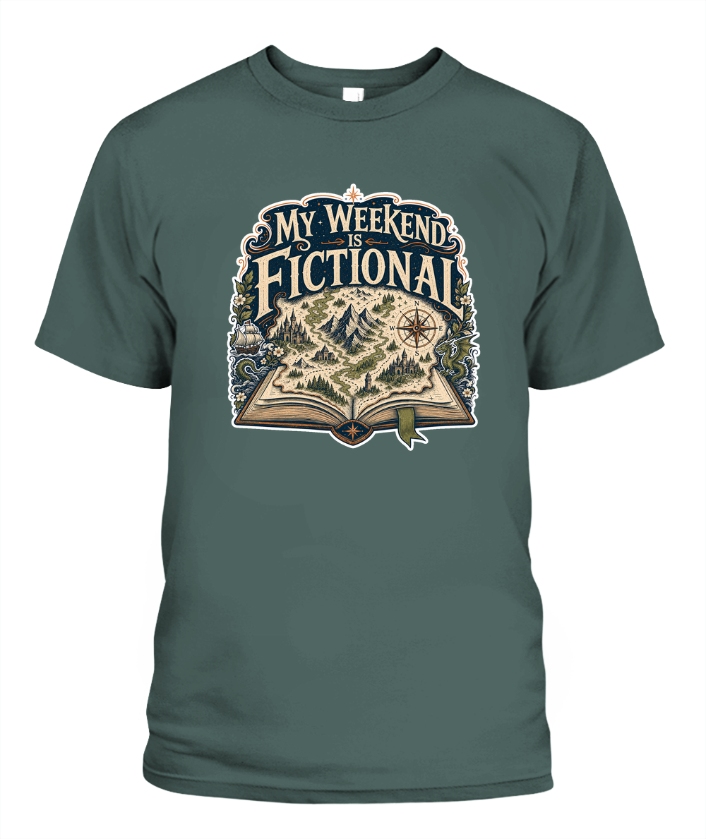 My Weekend is Fictional Book Lover T-Shirt | Reading Gift