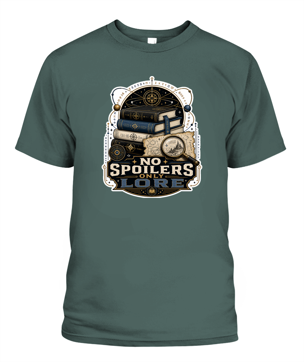 No Spoilers Only Lore Book Lover T-Shirt | Reading Gift