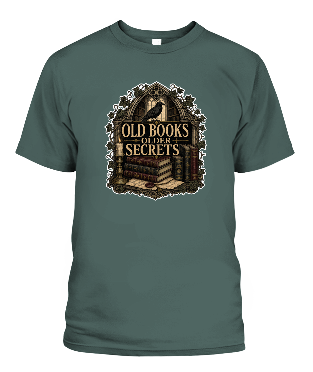Old Books Older Secrets Book Lover T-Shirt | Reading Gift