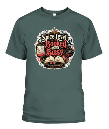 Spice Level Booked and Busy Book Lover T-Shirt | Reading Gift